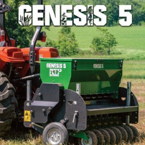 A tractor with the words genesis 5 on it.