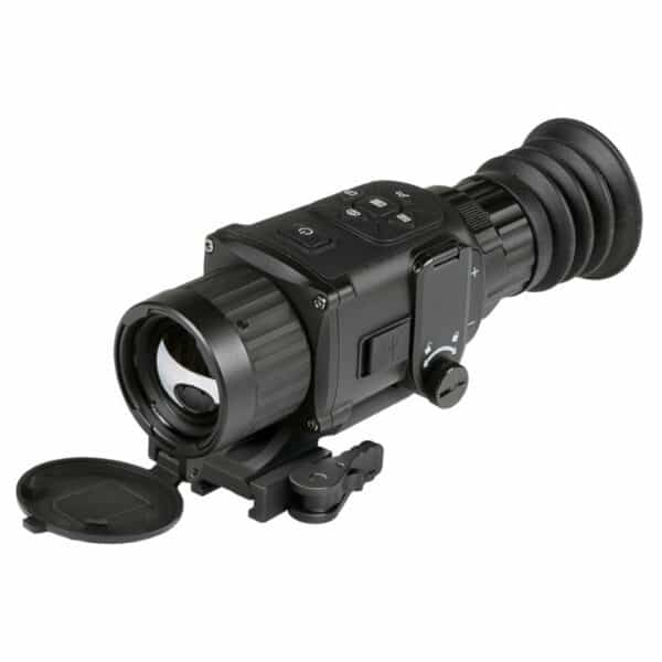 A night vision scope on a white background.
